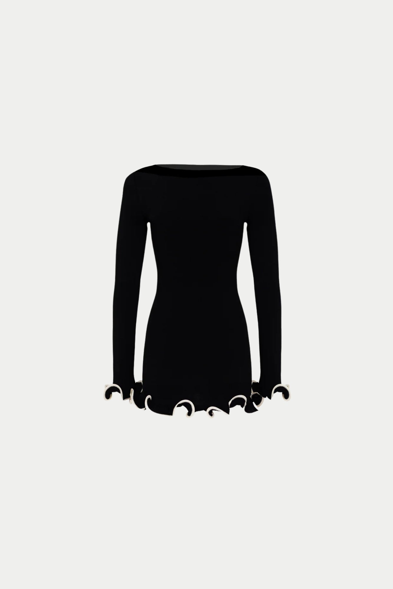 Vestido Corto Manga Larga Elegante
