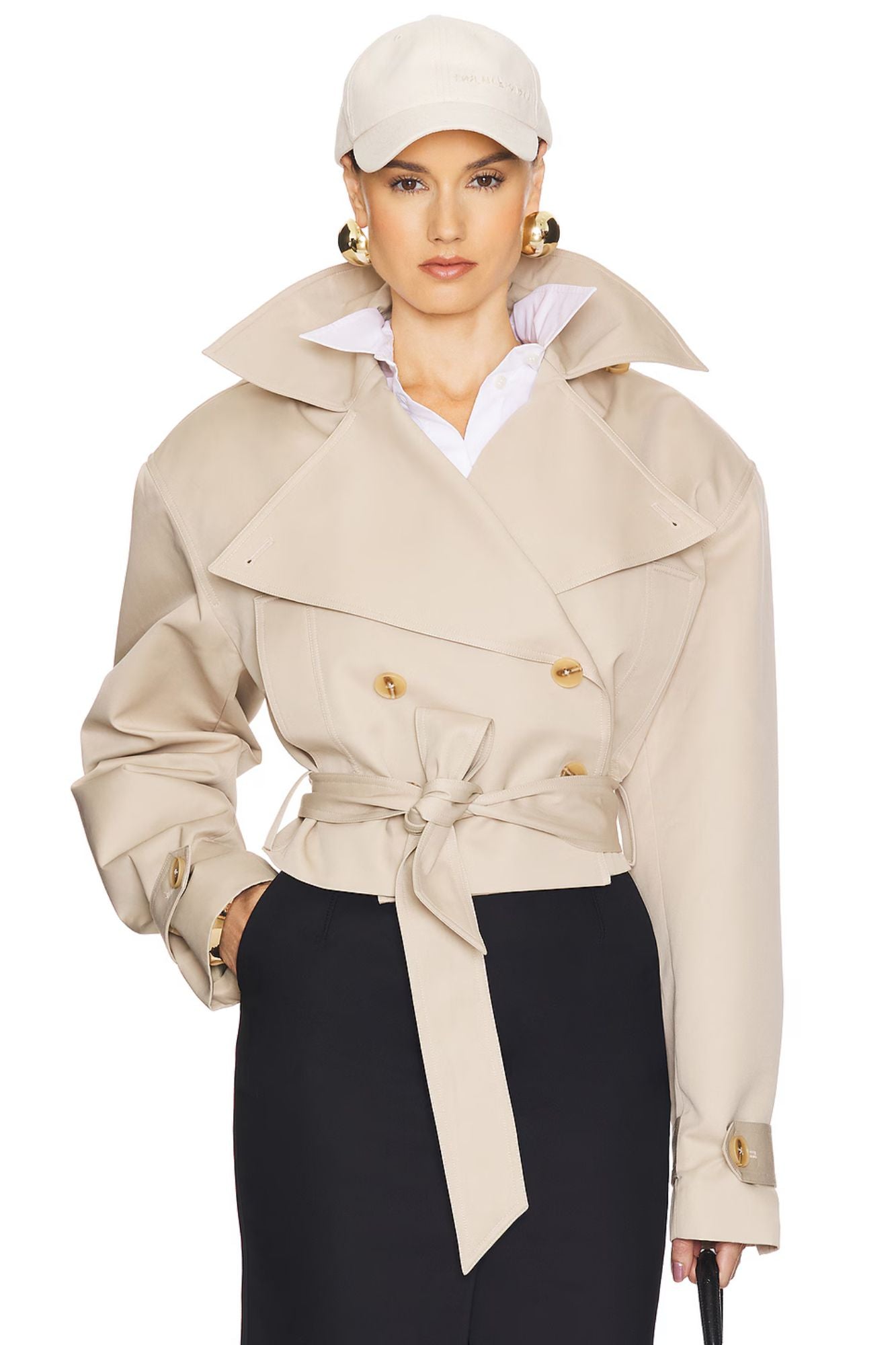 Gabardina Corta Elegante