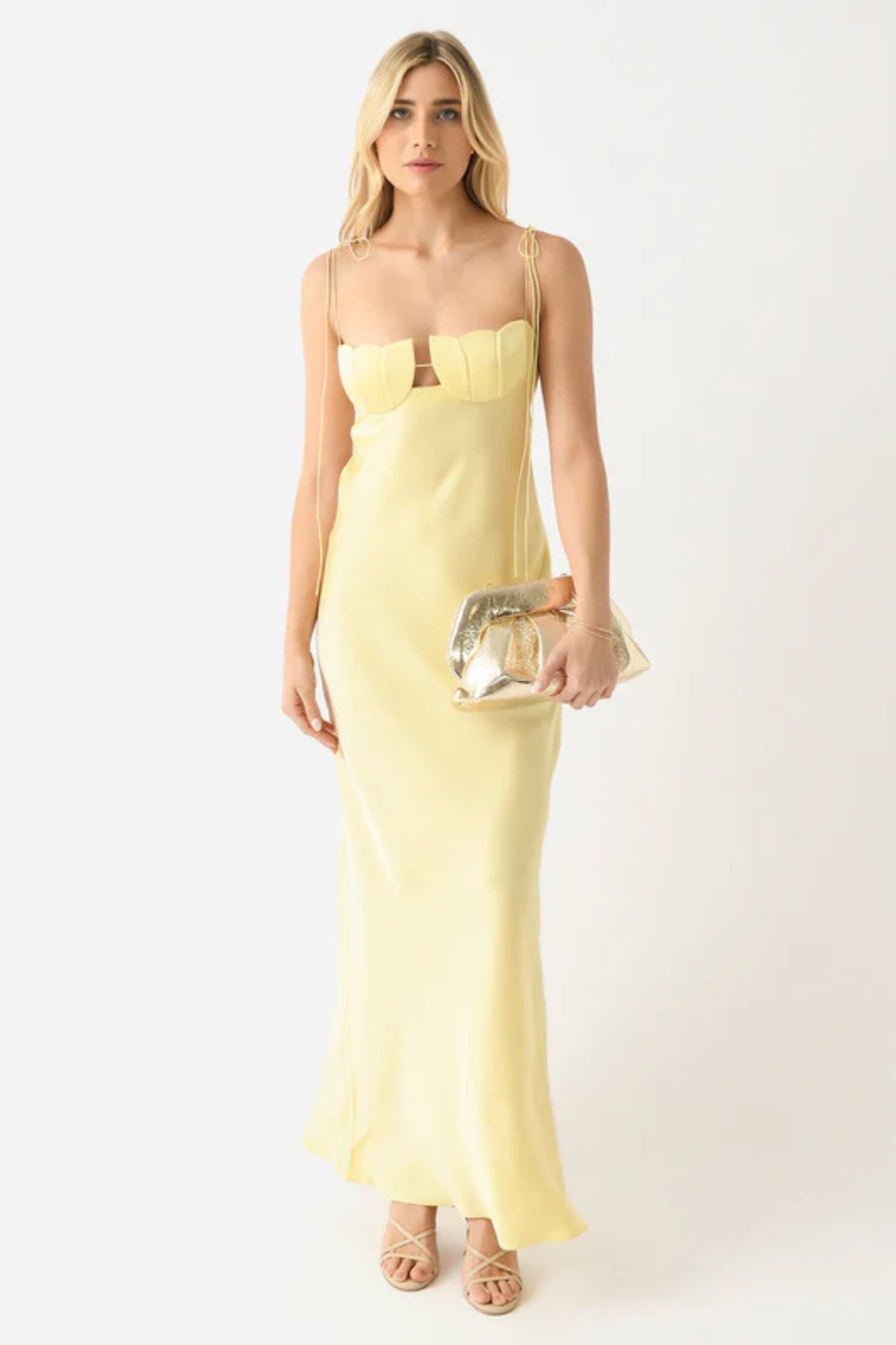 Vestido Largo Amarillo de Fiesta