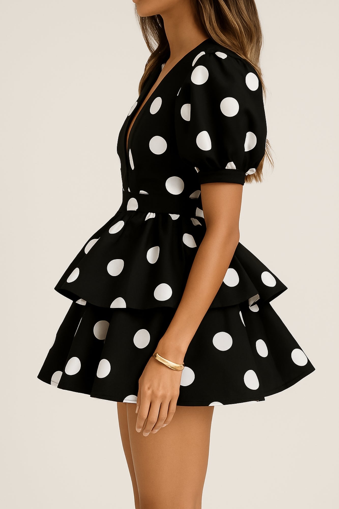 Vestido Corto Polka Dot