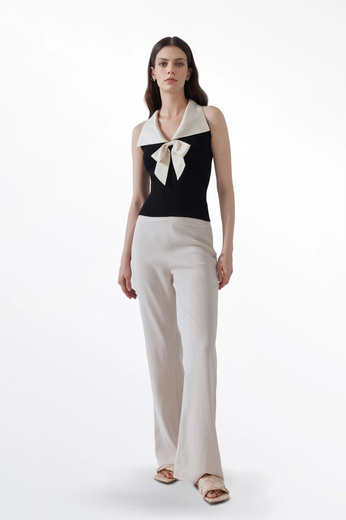 Blusa Satinada con Lazo