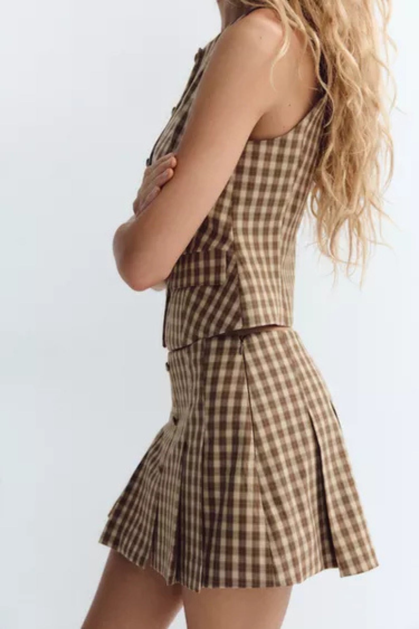 Conjunto Femenino de Cuadros Casual
