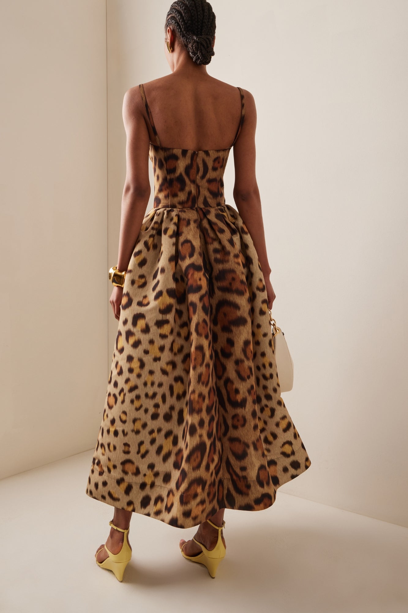 Vestido Midi Estampado Animal de Fiesta
