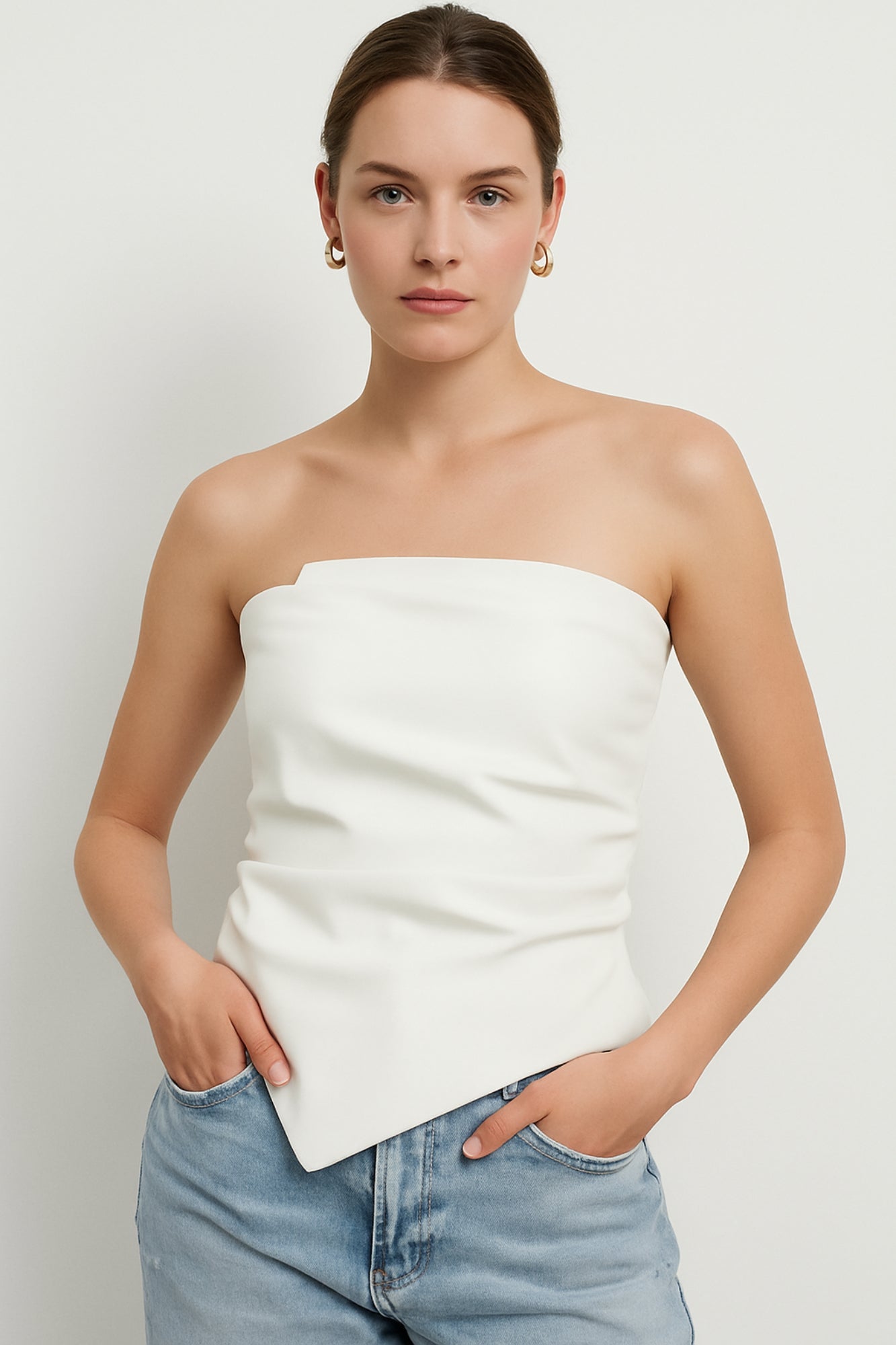 Blusa Elegante sin Tirantes