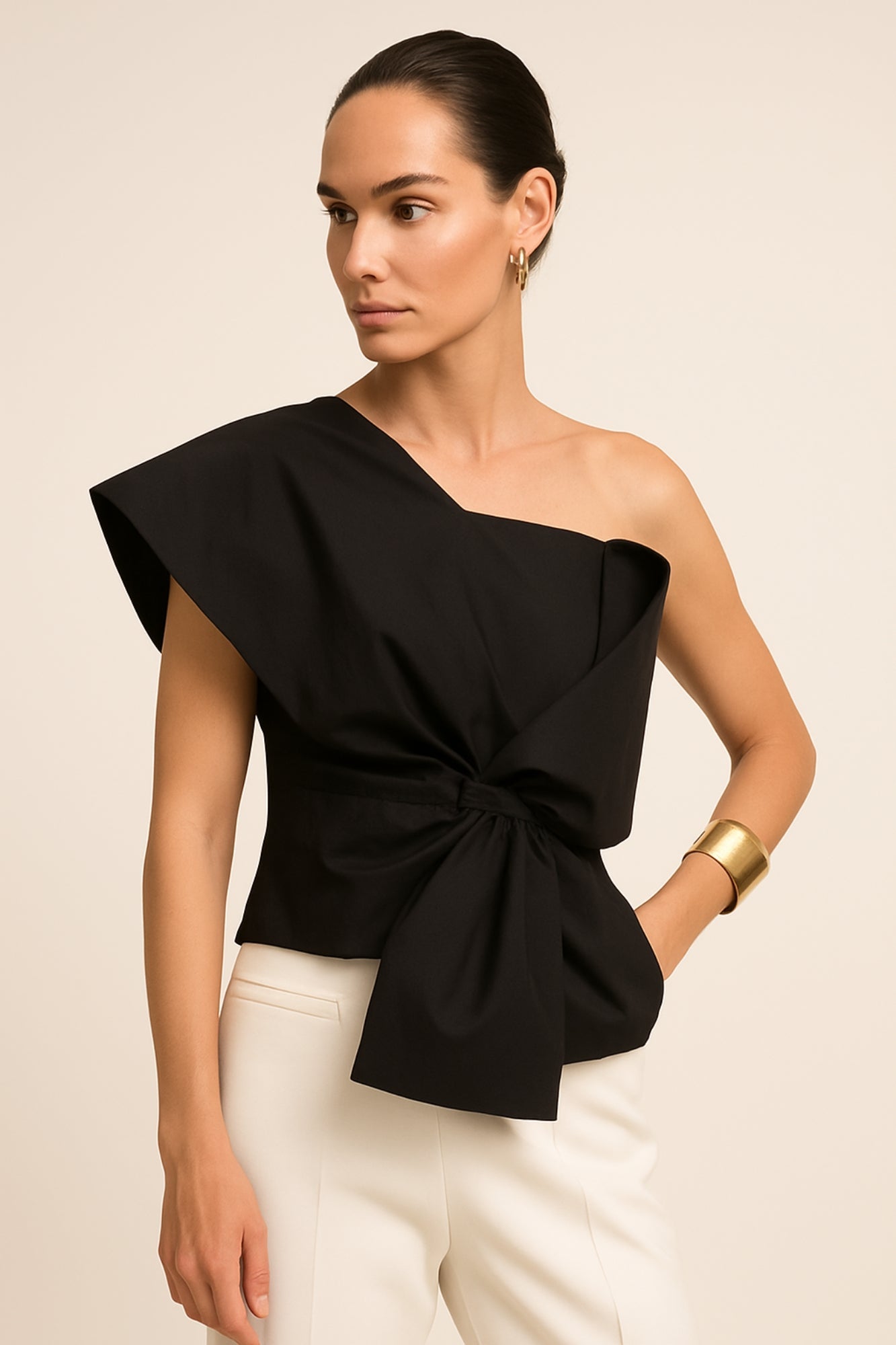 Blusa Elegante con Lazo