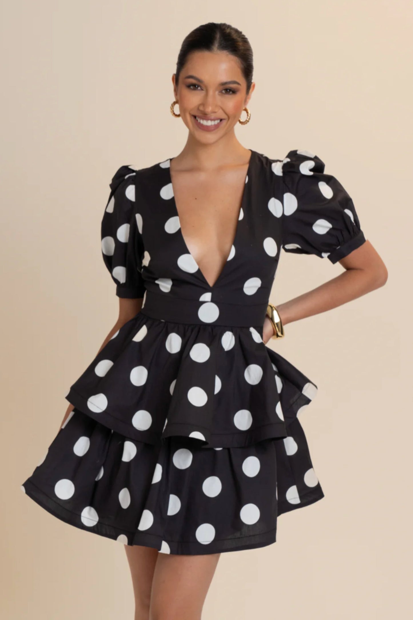 Vestido Corto Polka Dot