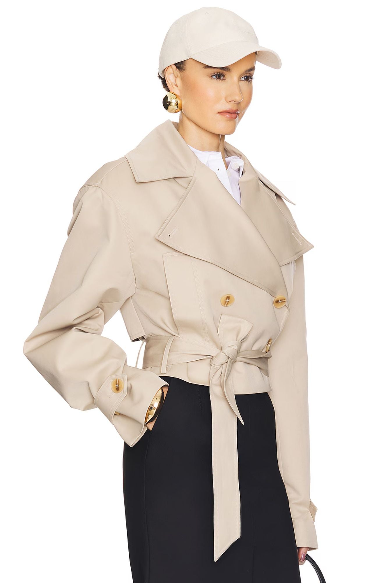 Gabardina Corta Elegante