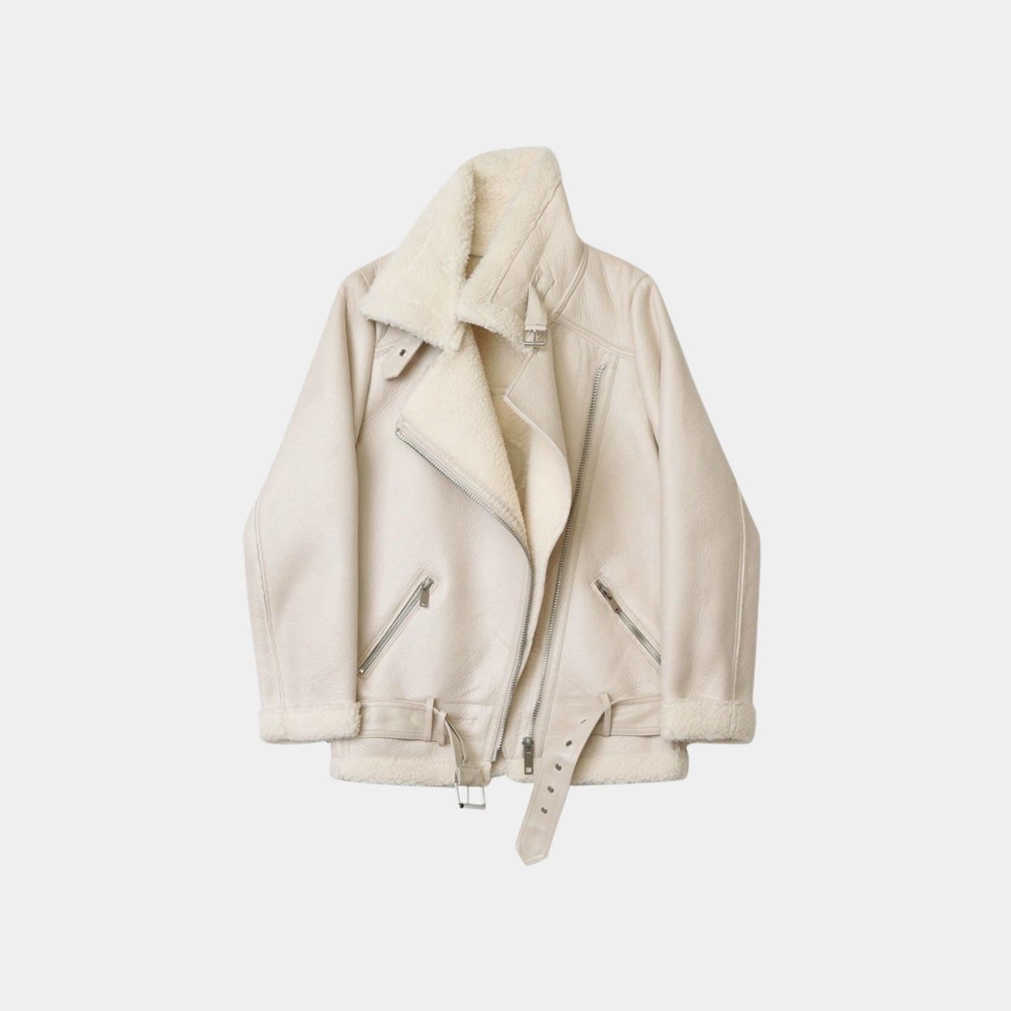 Chaqueta de Cuero Plumas