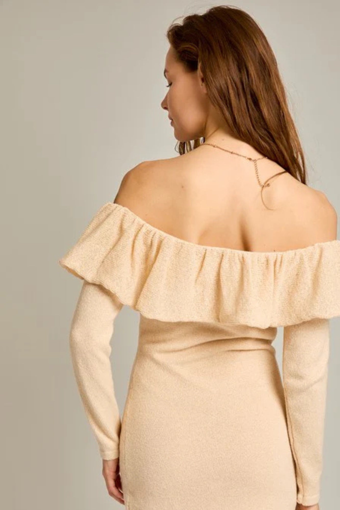Vestido Elegante Hombros Descubiertos