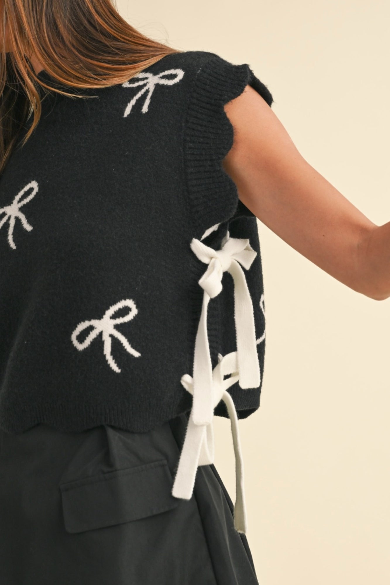 Blusa Chaleco con Lazos