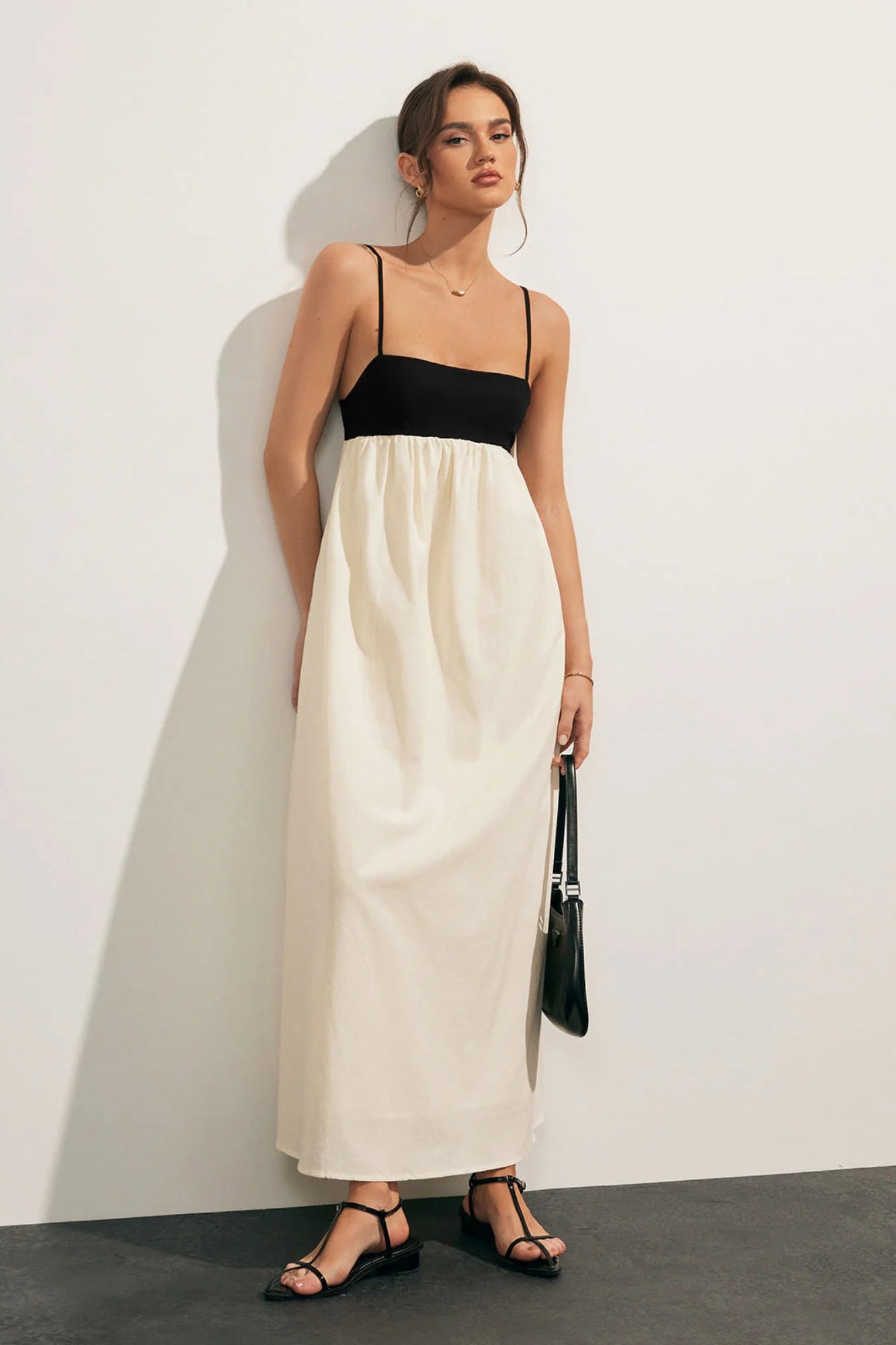 Vestido Largo Cintura Alta Elegante
