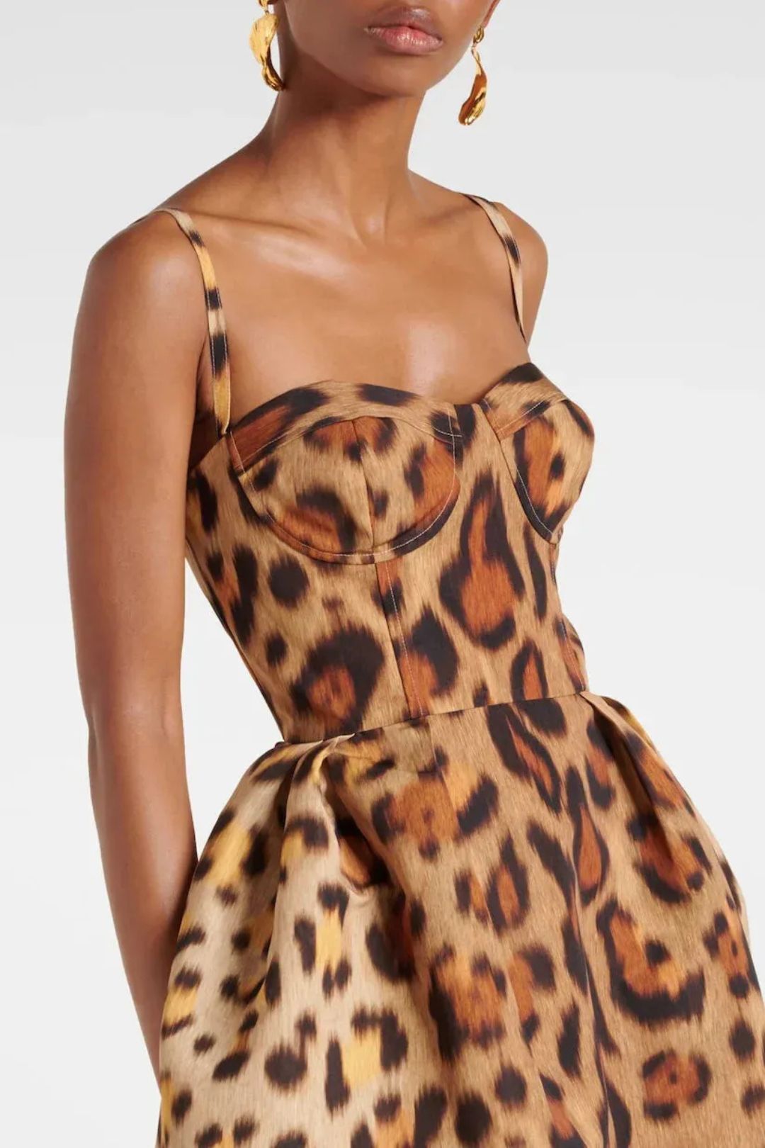 Vestido Midi Estampado Animal