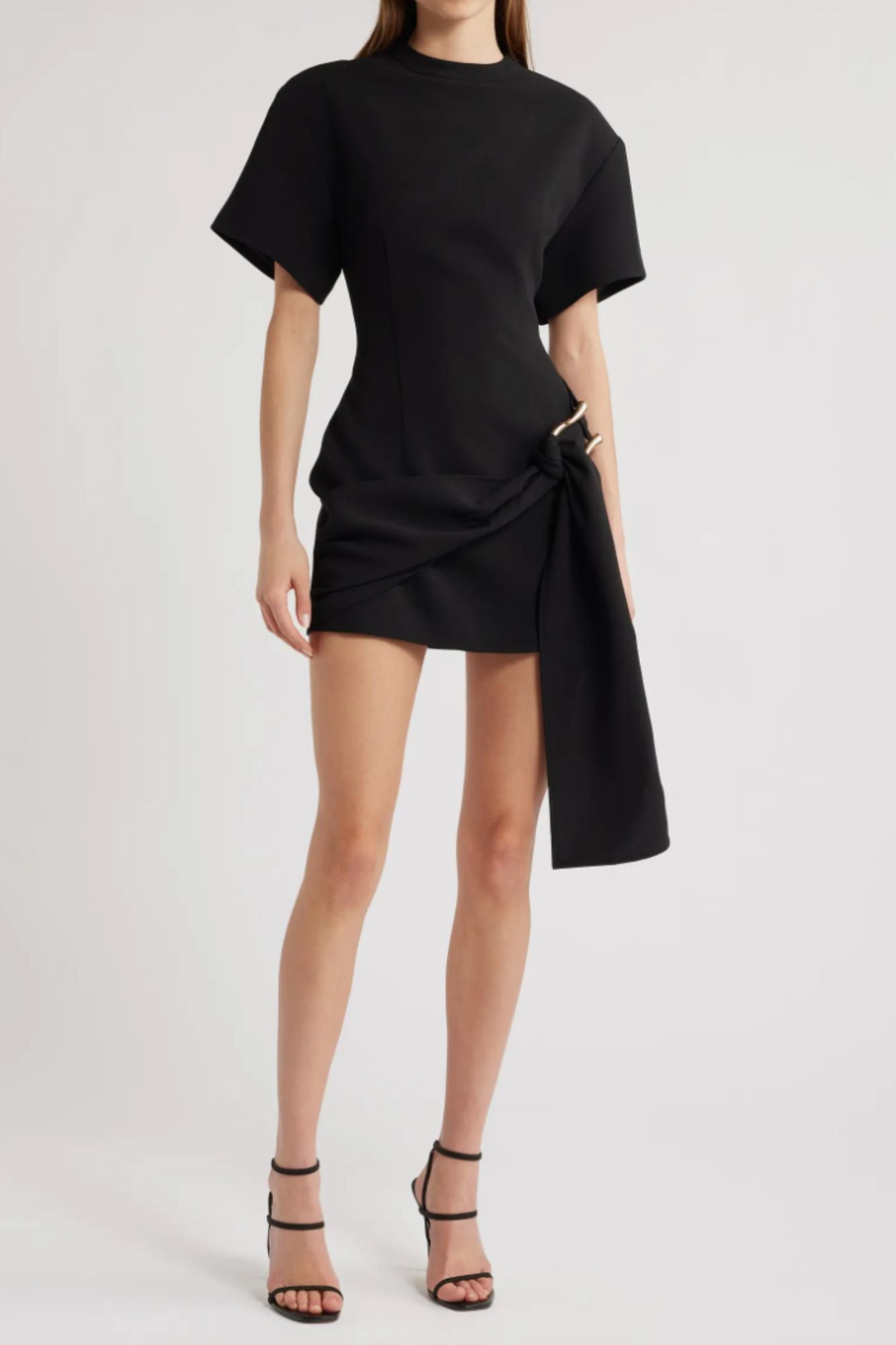 Vestido Mini Drapeado Elegante de Fiesta