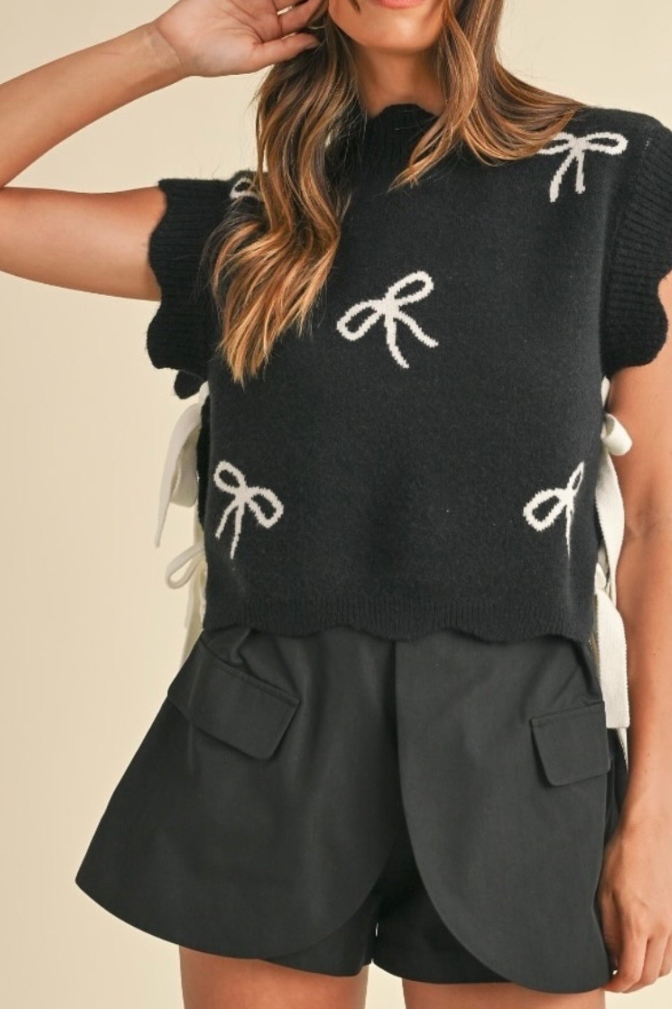 Blusa Chaleco con Lazos