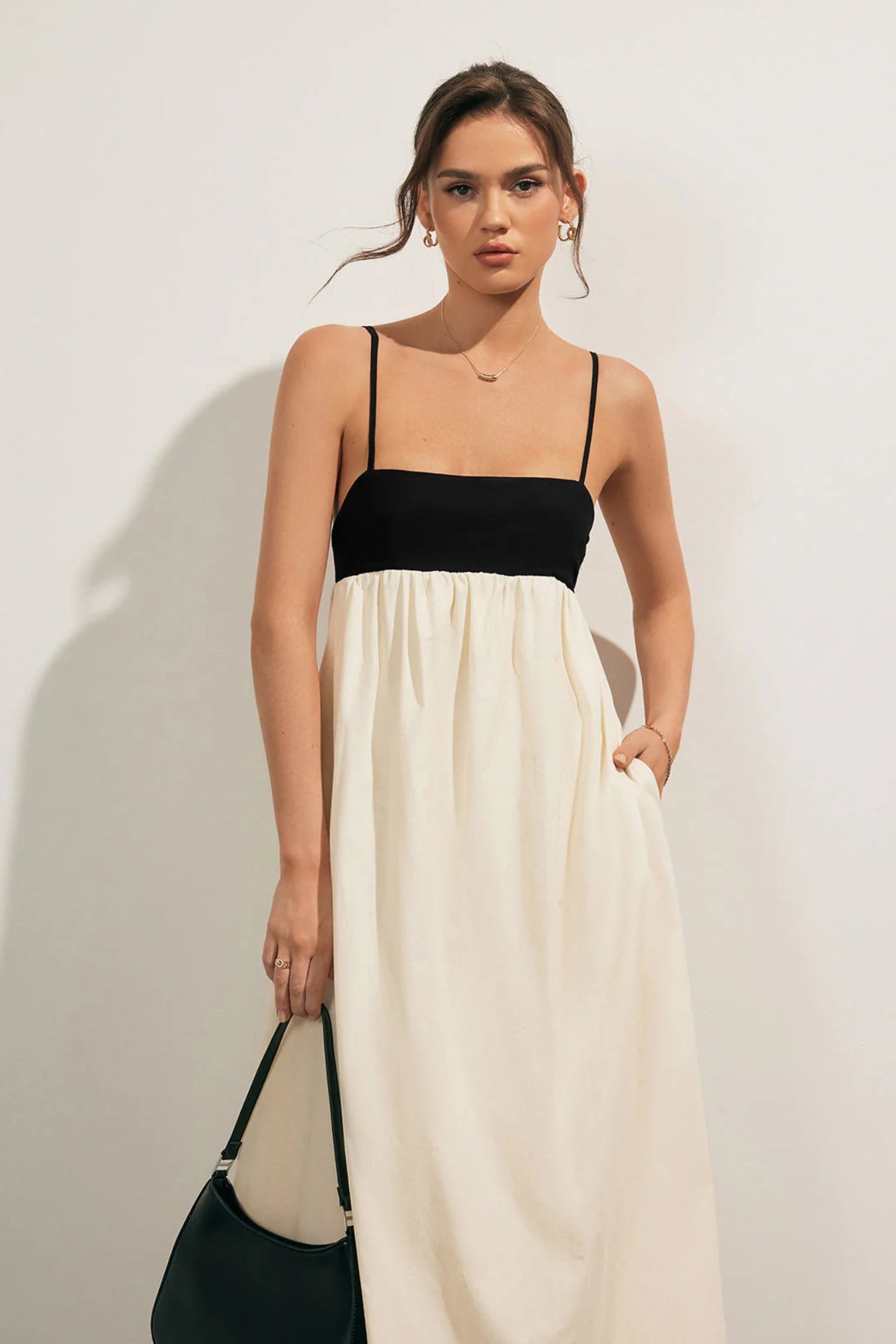 Vestido Largo Cintura Alta Elegante