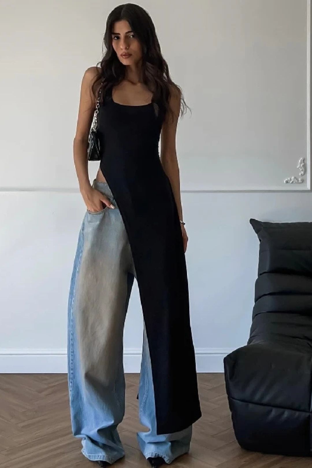 Blusa Asimétrica Larga
