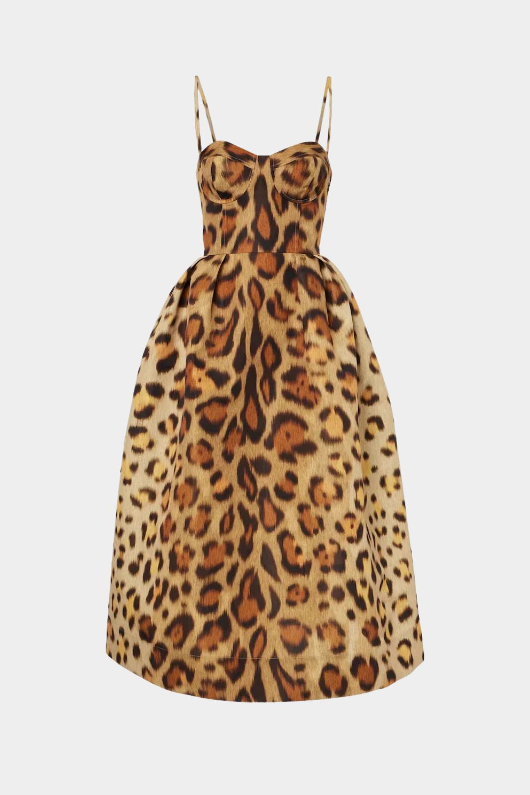 Vestido Midi Estampado Animal