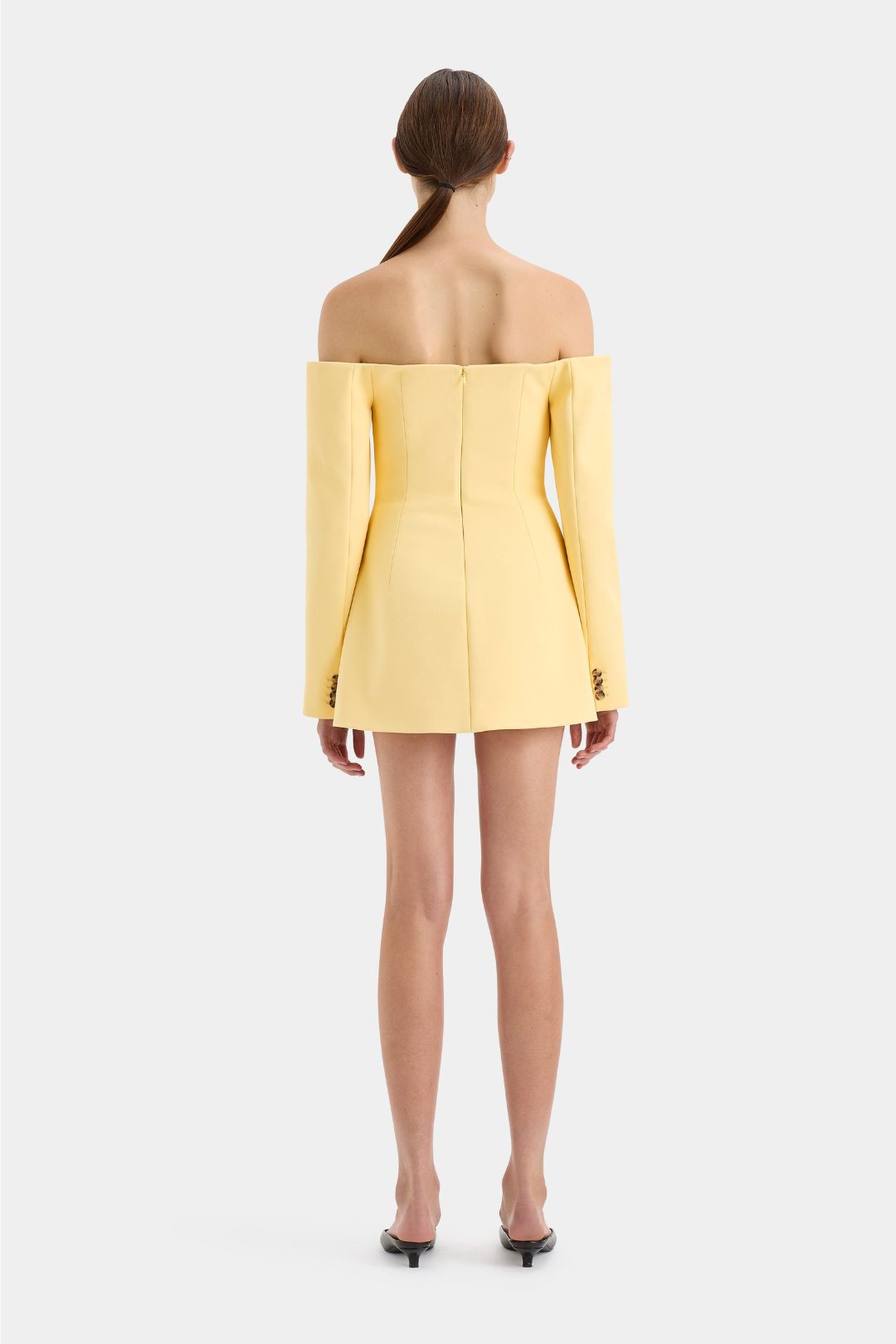 Vestido Blazer de Hombros Descubiertos