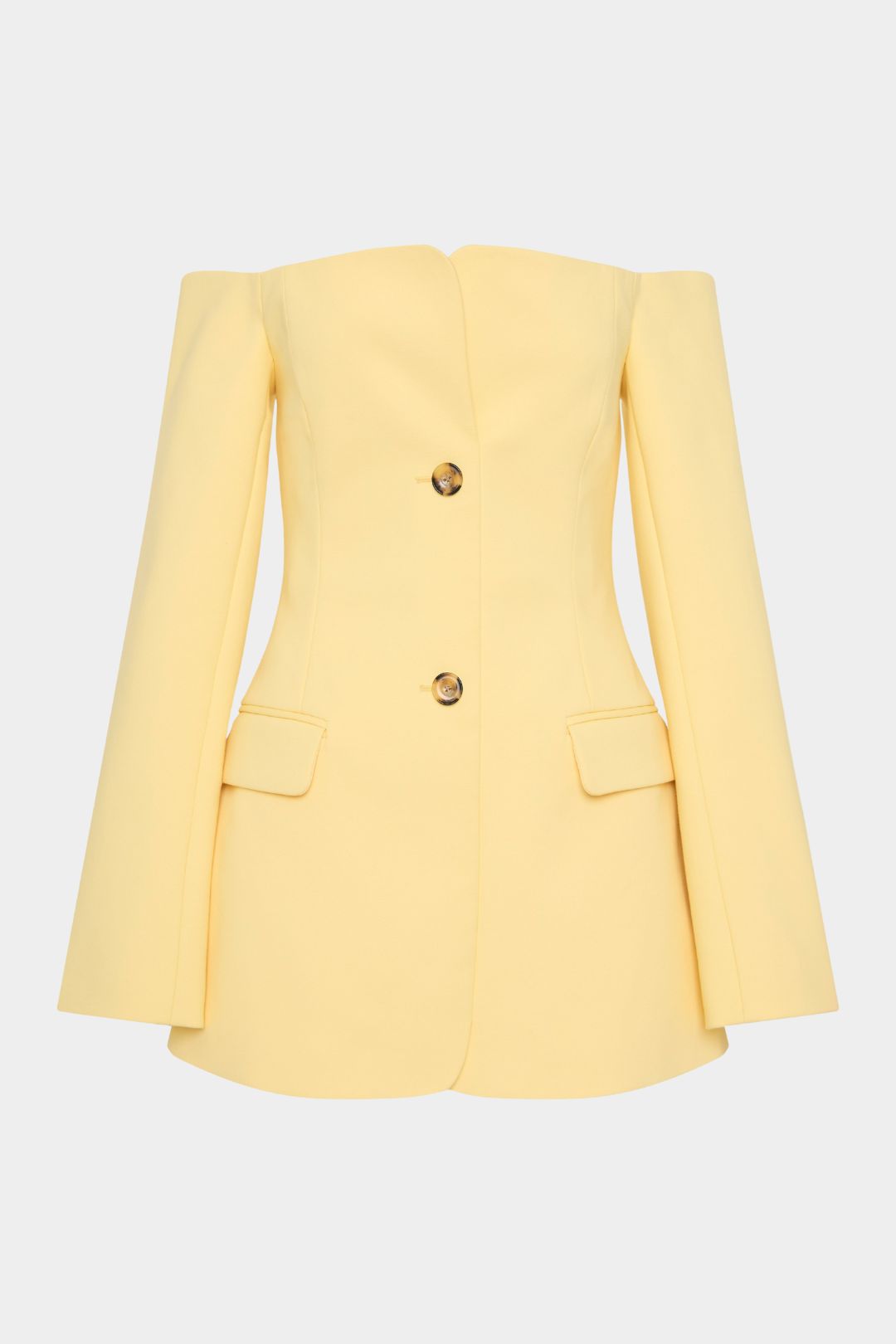 Vestido Blazer de Hombros Descubiertos