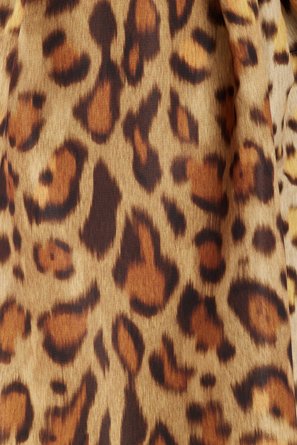 Vestido Midi Estampado Animal de Fiesta