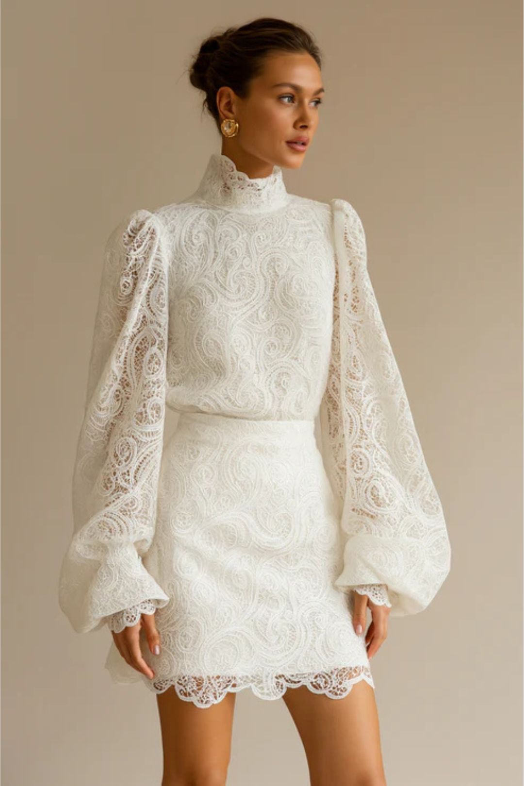 Conjunto Mujer Elegante de Encaje