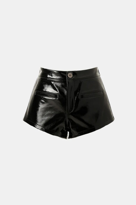 Mini Shorts de Cuero