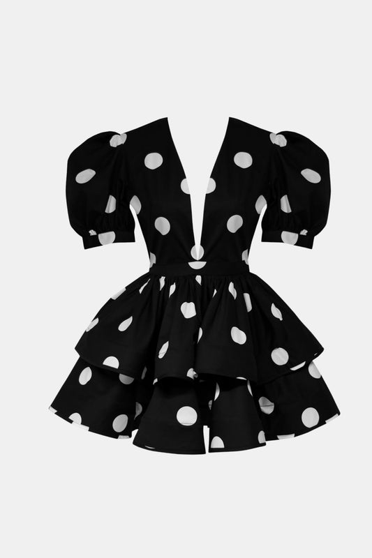 Vestido Corto Polka Dot