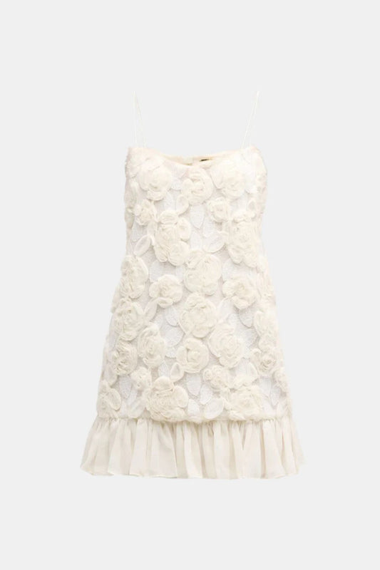 Vestido Elegante con Bordado Floral