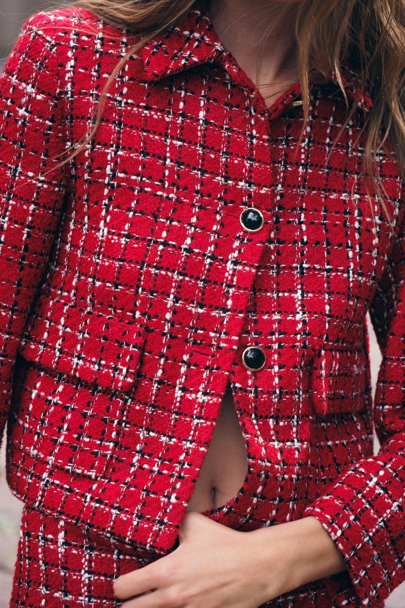 Conjunto de Otoño Tweed Estilo Chanel