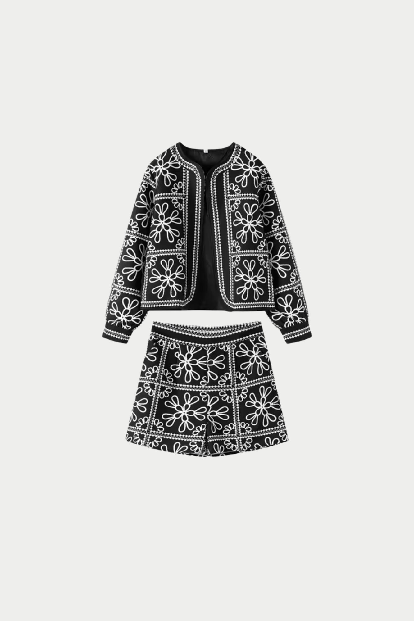 Conjunto Elegante con Bordados de Otoño