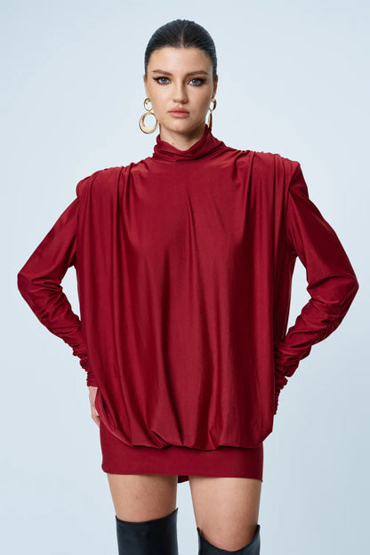 Vestido Curto Manga Larga