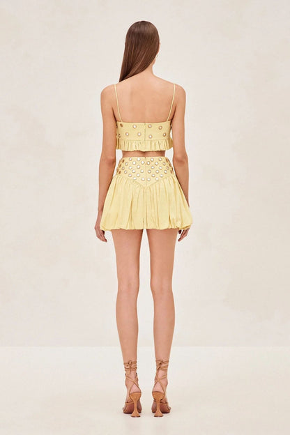 Conjunto Top y Falda Plisada de Fiesta