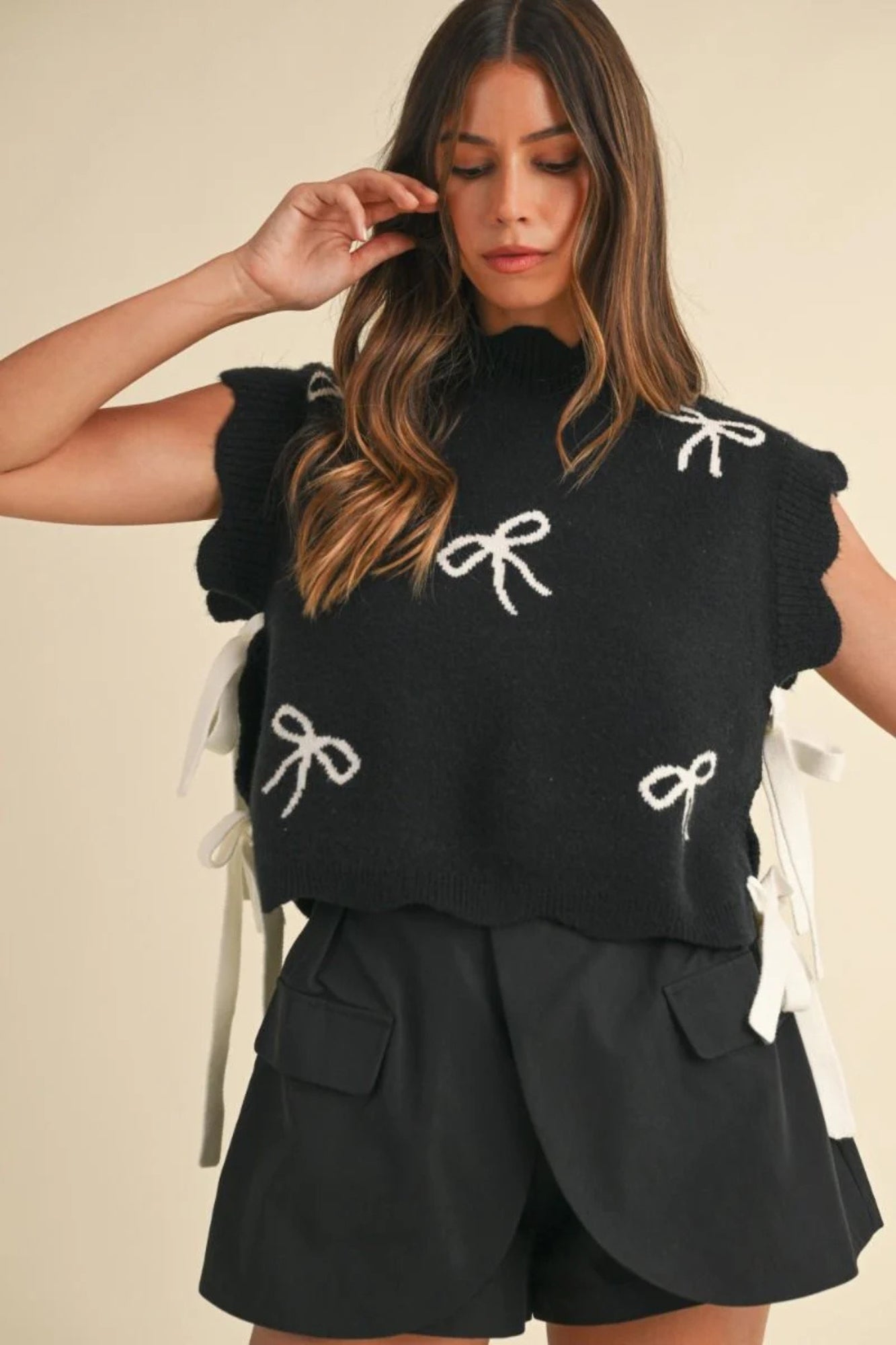 Blusa Chaleco con Lazos