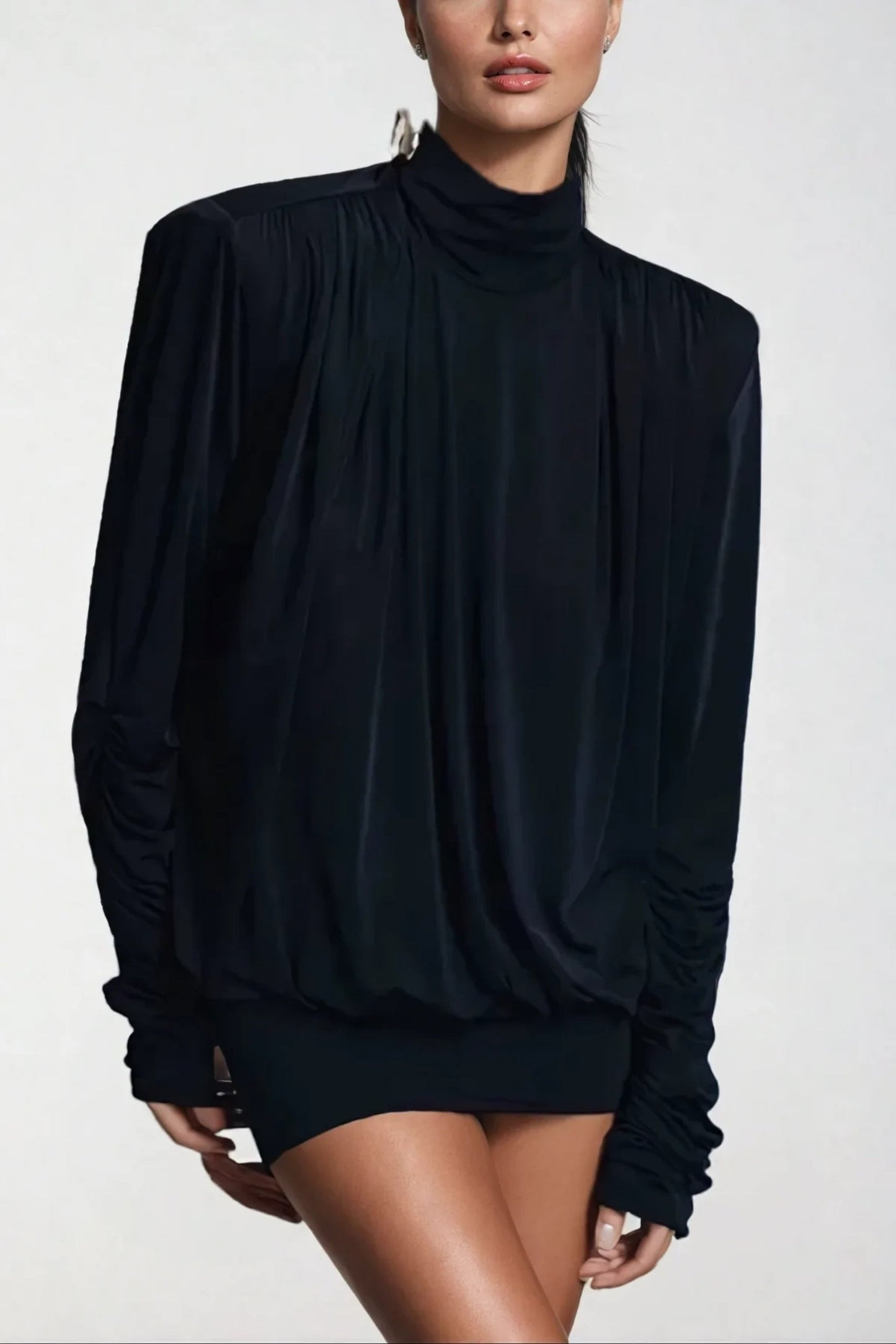 Vestido Curto Manga Larga