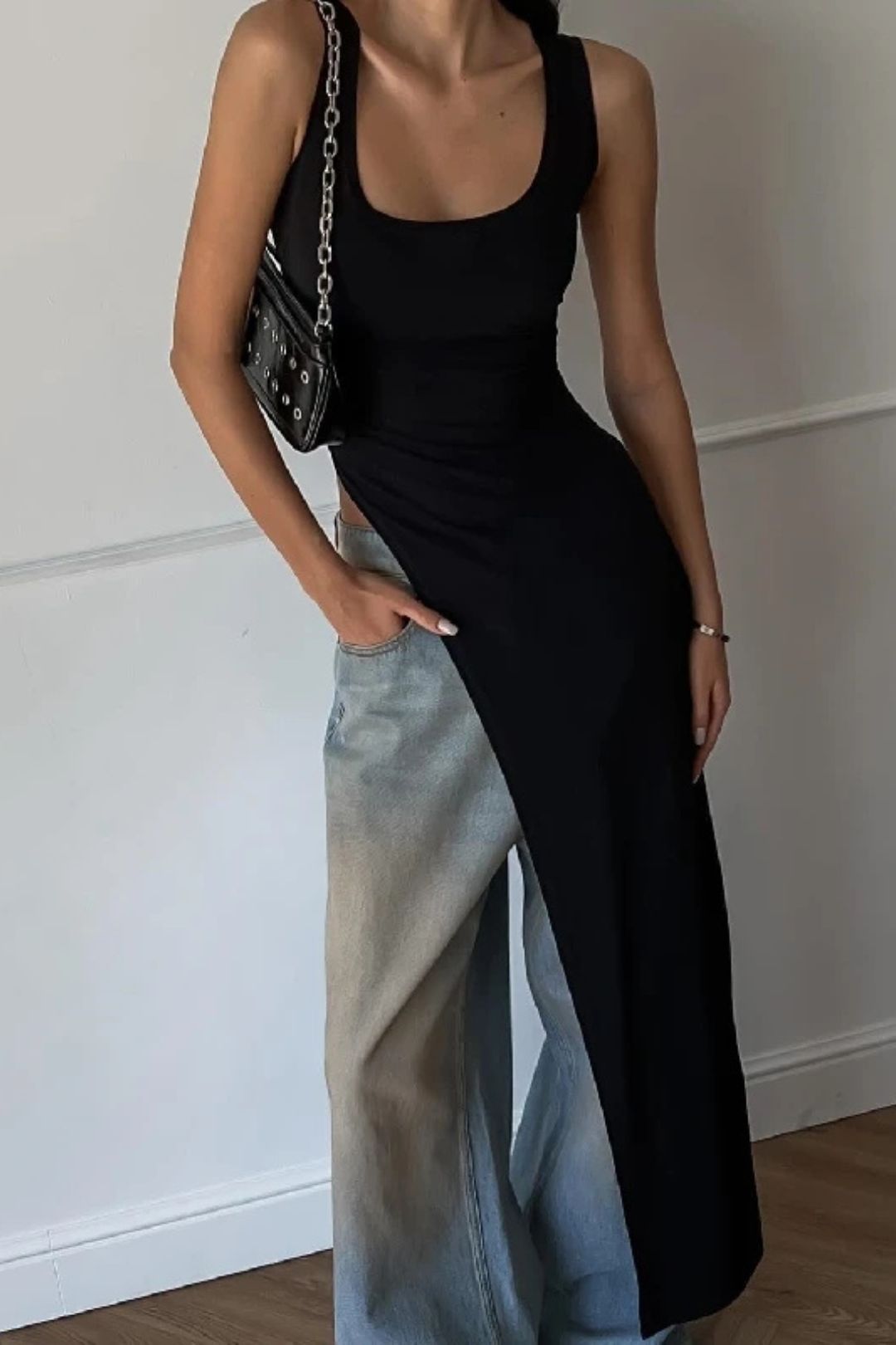 Blusa Asimétrica Larga