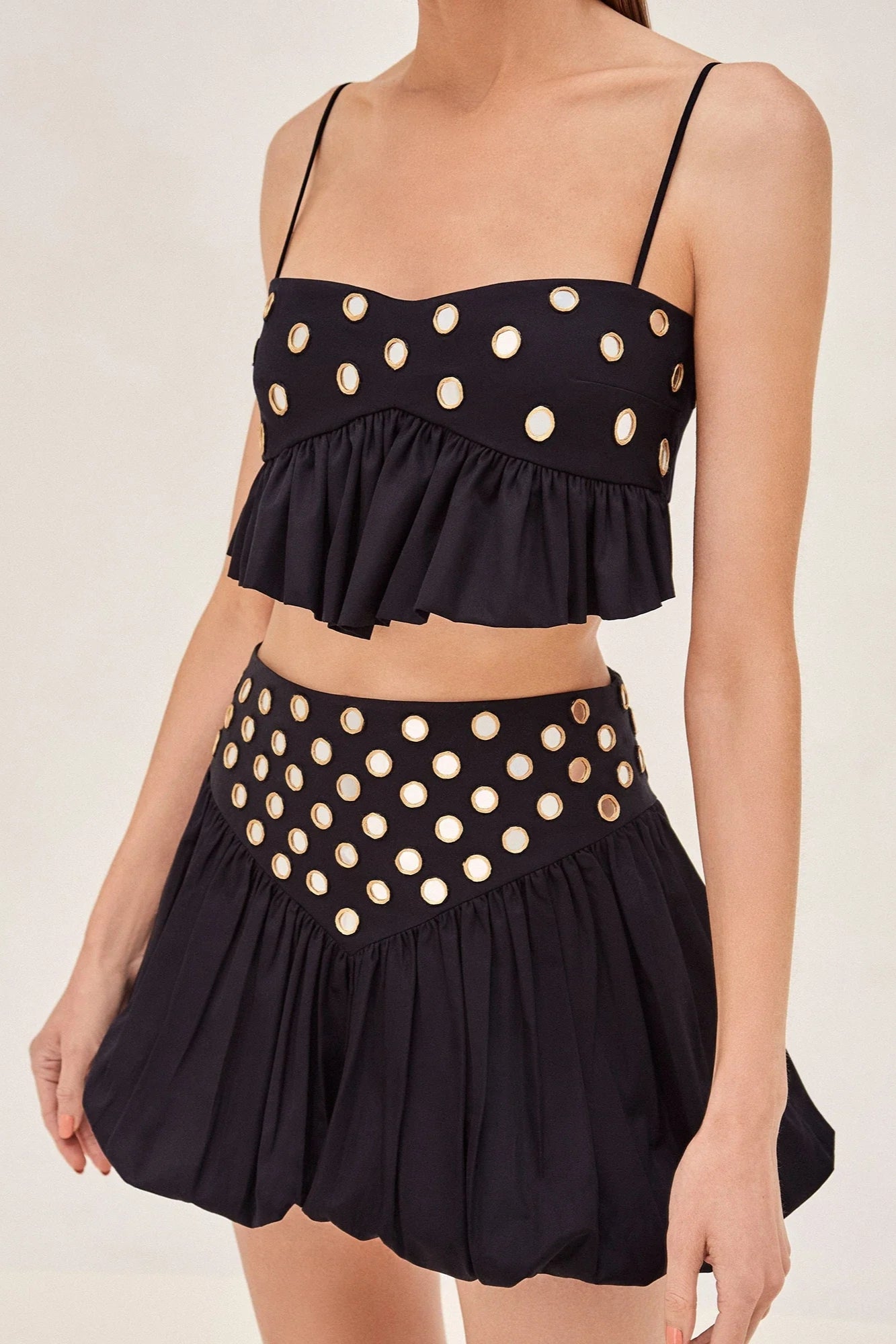 Conjunto Top y Falda Plisada de Fiesta