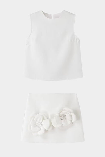 Conjunto Bordado Falda y Top Romántico