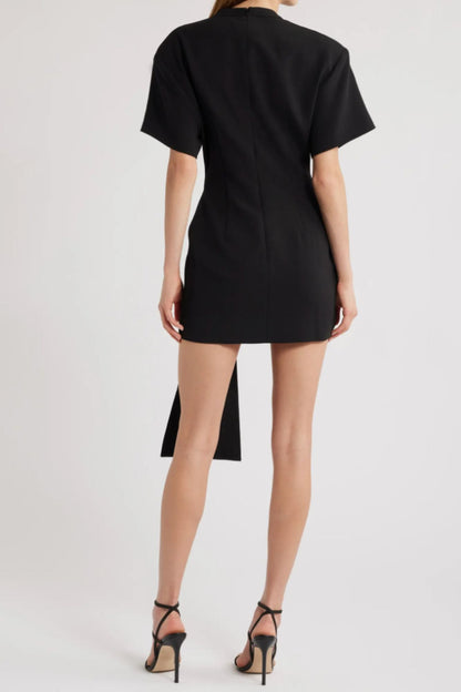 Vestido Mini Drapeado Elegante de Fiesta