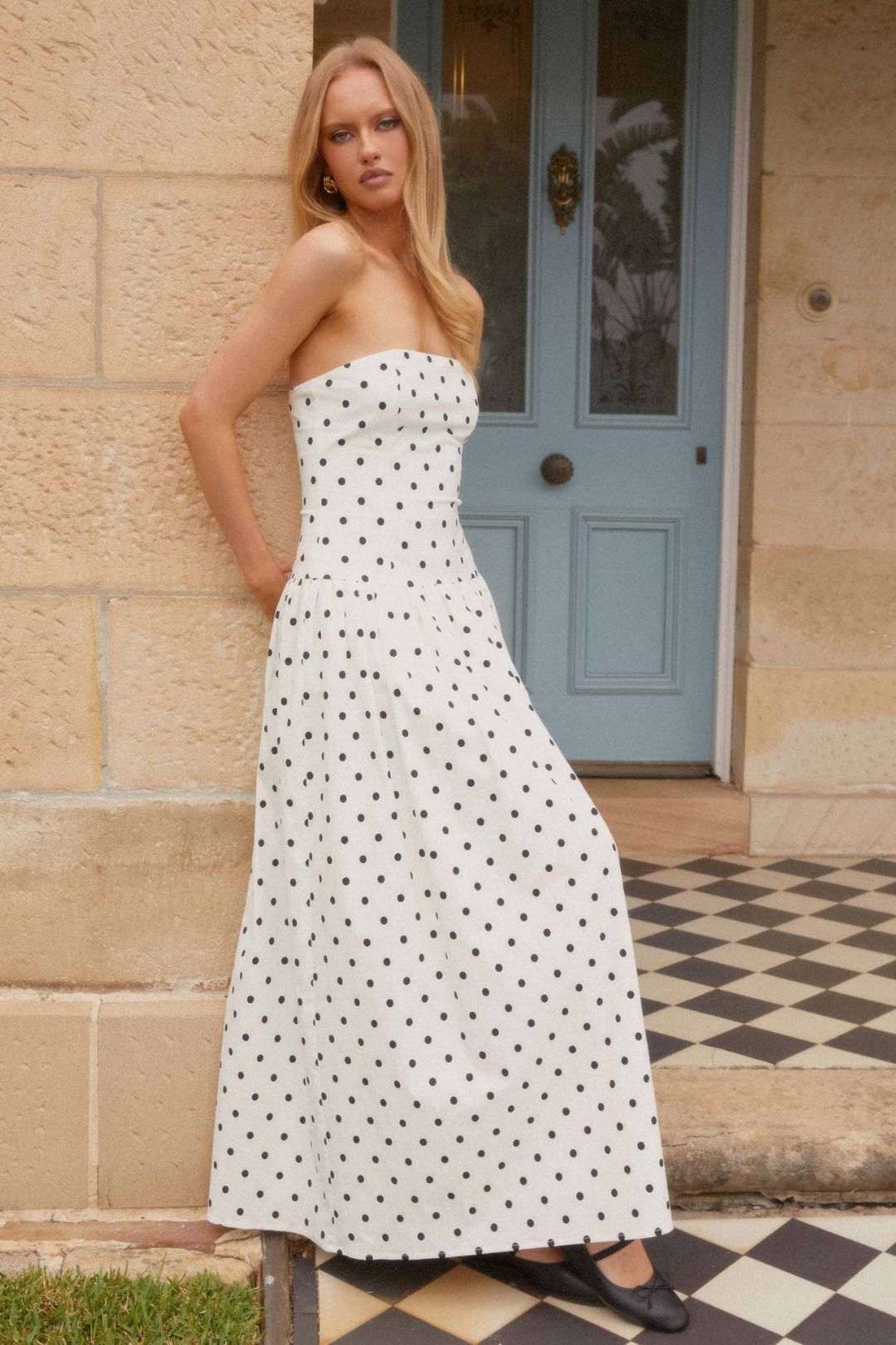 Vestido Largo Polkadot