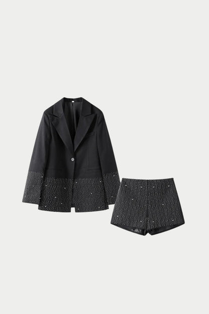 Conjunto Blazer y Mini Shorts de Fiesta