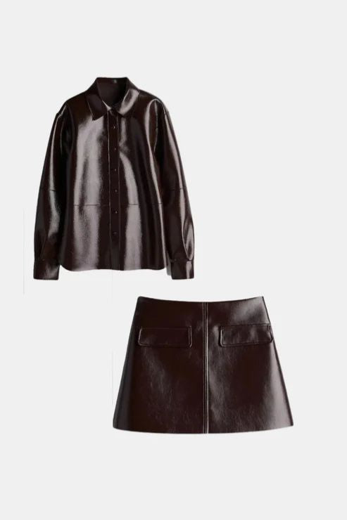 Conjunto Vintage de Cuero