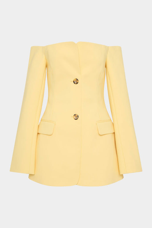 Vestido Blazer de Hombros Descubiertos