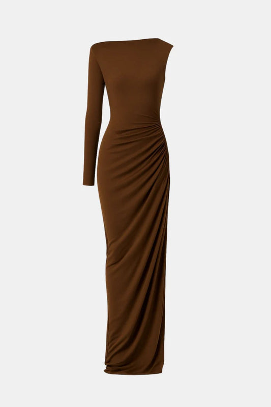 Vestido Largo Asimétrico Elegante de Fiesta